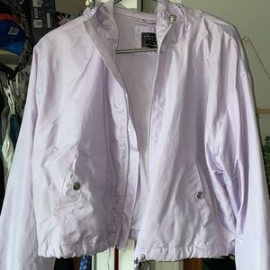 Purple cropped windbreaker